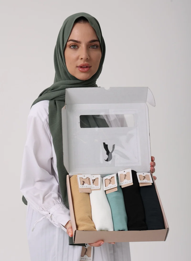 Ophelia  Premium Bamboo Jersey Hijab for Women (6 Pieces) – Assorted Mix Colors – Soft Stretchy Breathable Non-Slip Everyday Headscarf Set for Women | Best Price UAE